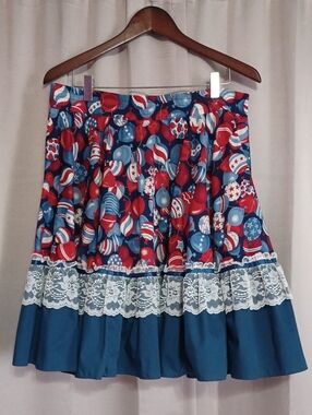 Square Up Fashions Americana Patriotic Balloon Square Dance Skirt